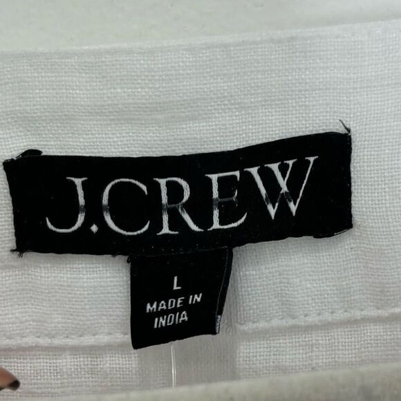 NWT J. Crew Squareneck button-up top in linen - Picture 9 of 11